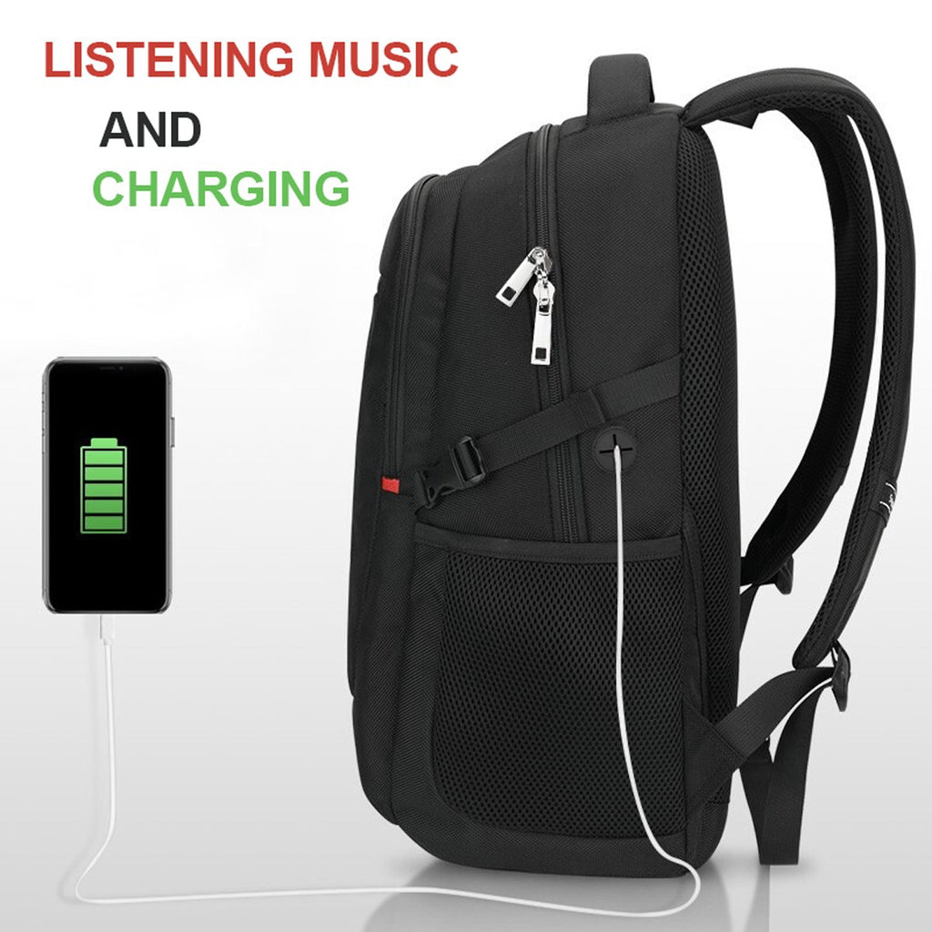 aokur Black Backpack for Men, Minimalist 15.6 Laptop Backpack, Women  Casual Daypack Travel Bag, Lightweight School College Bookbag 